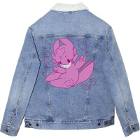 Axolotl Cutie Funny Unisex Sherpa-lined Denim Jacket | Artistshot