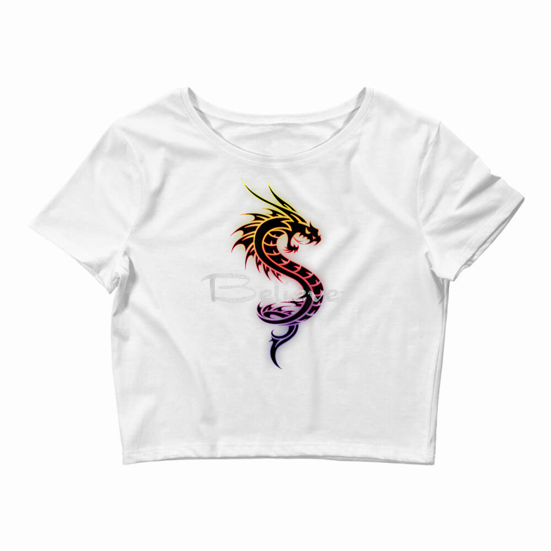 Dragon Believer   Imagine This Gift For Dragon Fan Crop Top by nikpeycha | Artistshot