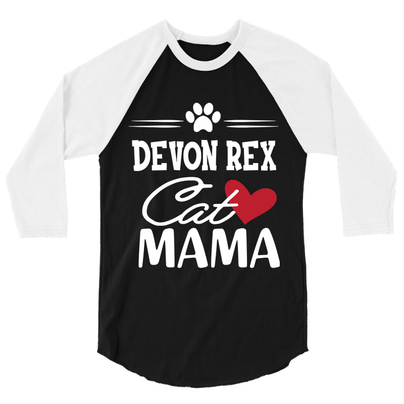 Hot Trend Devon Rex Cat Mama 3/4 Sleeve Shirt by rebeccacameron | Artistshot