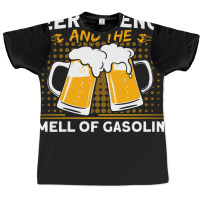 Beer Wrench Smell Of Gasoline Car Mechanic Cute Graphic T-shirt | Artistshot