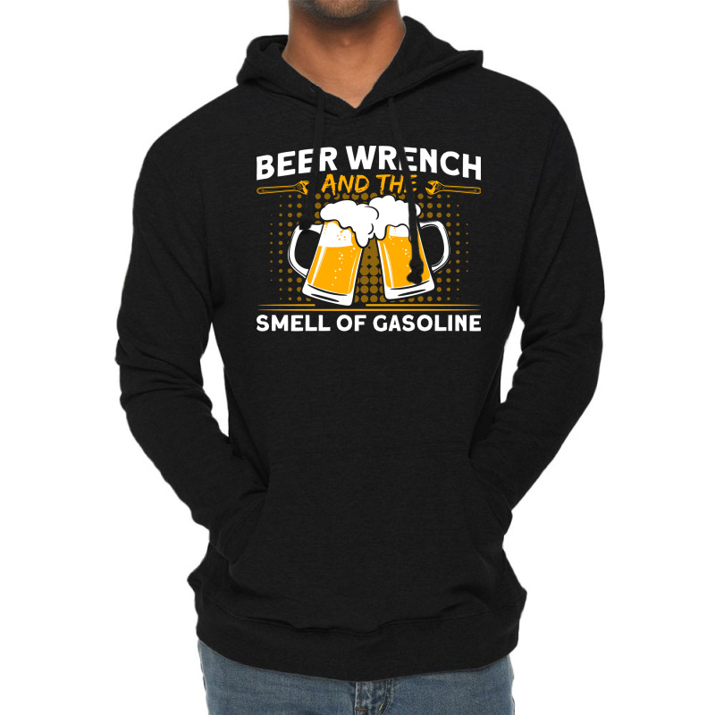 Beer Wrench Smell Of Gasoline Car Mechanic Cute Lightweight Hoodie | Artistshot