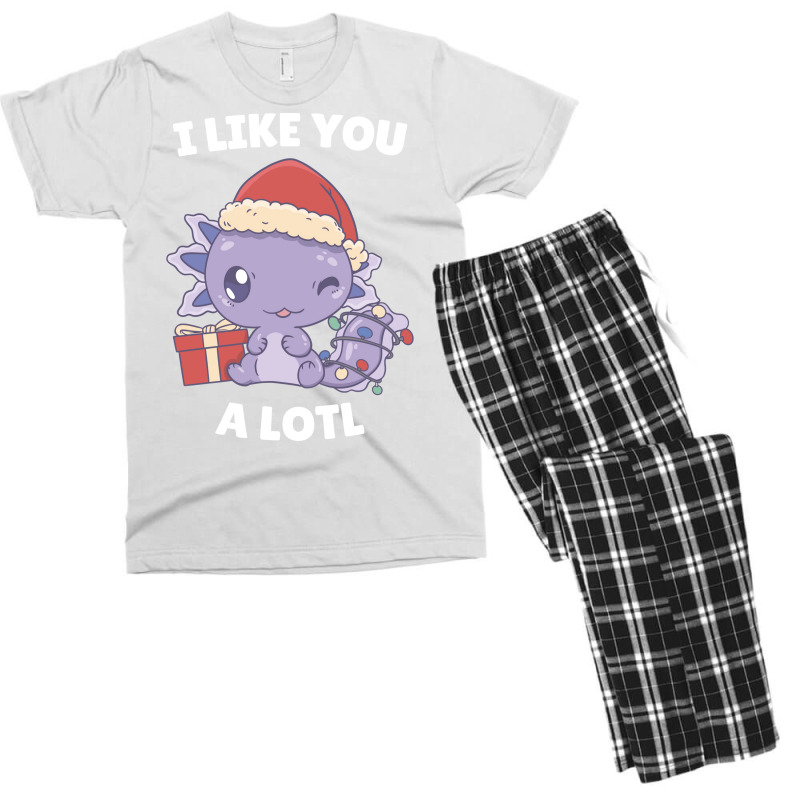 Axolotl I Like You A Lotl Kawaii Christmas Pajama Men's T-shirt Pajama Set by oreilywendyo | Artistshot