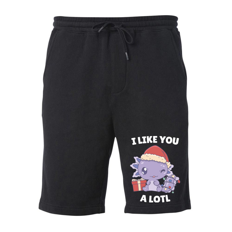 Axolotl I Like You A Lotl Kawaii Christmas Pajama Fleece Short by oreilywendyo | Artistshot