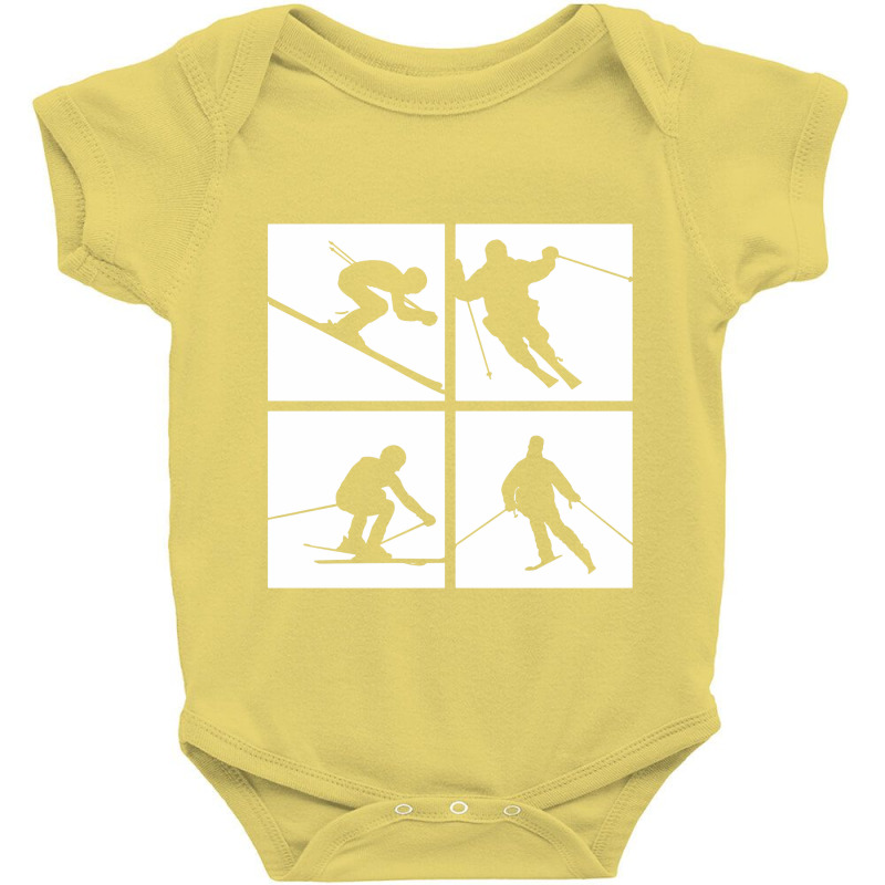 Skiing Skier Winter Sports Baby Bodysuit by porkudus | Artistshot