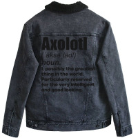 Axolotl Pet Lover Gifts Definition Perfect Present Unisex Sherpa-lined Denim Jacket | Artistshot