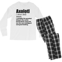 Axolotl Pet Lover Gifts Definition Perfect Present Men's Long Sleeve Pajama Set | Artistshot