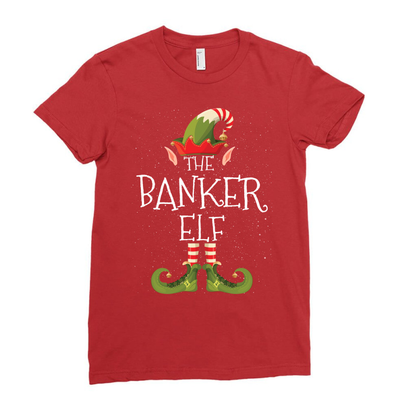 Banker Elf Family Matching Christmas Group Funny P Ladies Fitted T-Shirt by focantftalewb | Artistshot