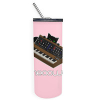 Synthesizer Cat Meow Skinny Tumbler | Artistshot