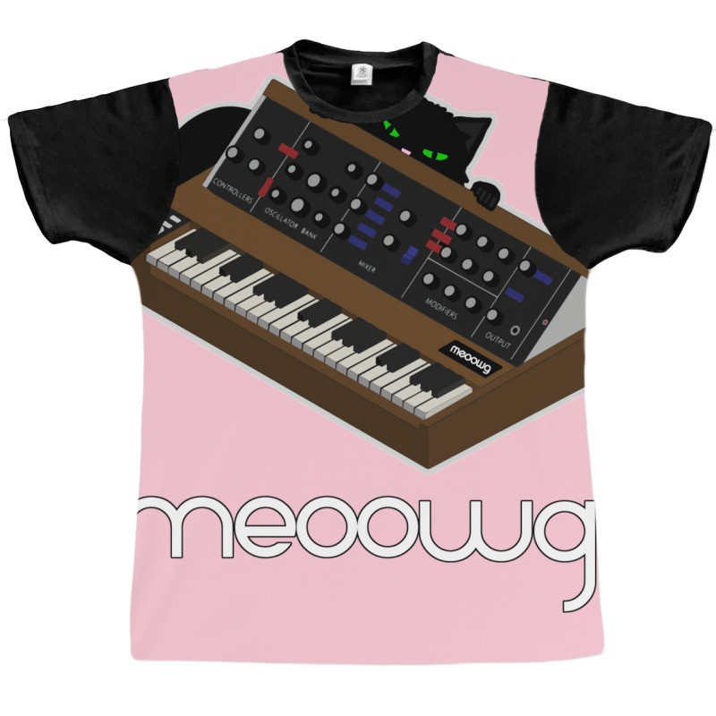 Synthesizer Cat Meow Graphic T-shirt | Artistshot