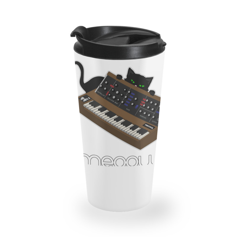 Synthesizer Cat Meow Travel Mug | Artistshot