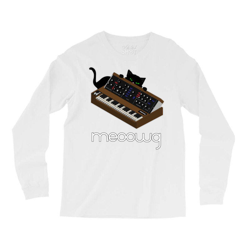 Synthesizer Cat Meow Long Sleeve Shirts | Artistshot