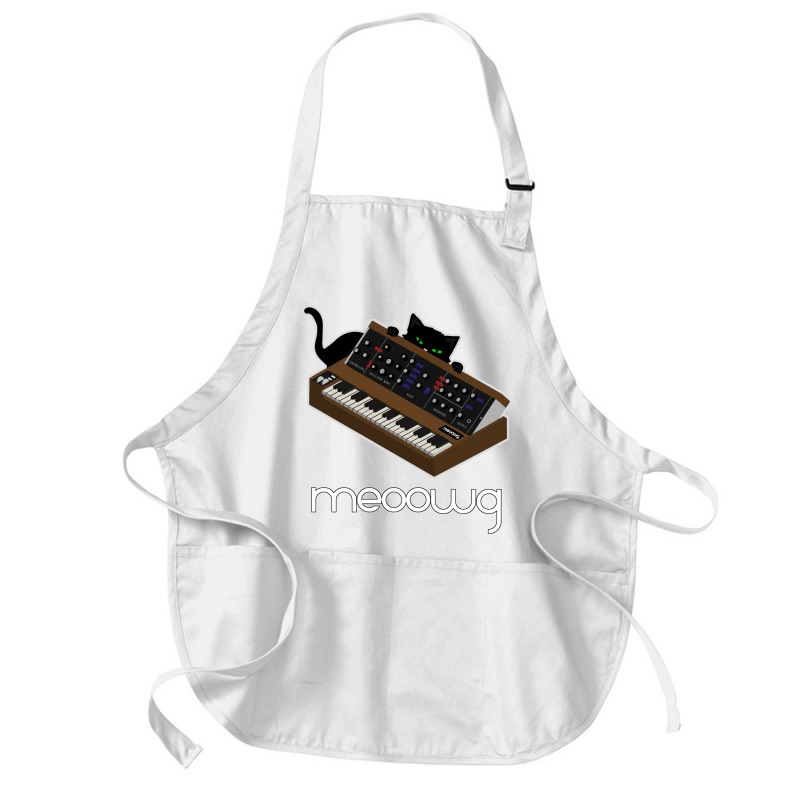 Synthesizer Cat Meow Medium-length Apron | Artistshot