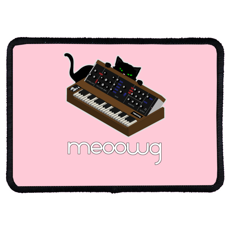 Synthesizer Cat Meow Rectangle Patch | Artistshot