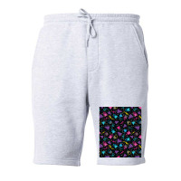 Neon Retro 90s Sprinkle Pattern Fleece Short | Artistshot