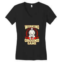 Funny Cool Ground Game Fighter Judo Skull Fight Sp Women's V-neck T-shirt | Artistshot