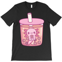 Cute Axolotl In Bubble Tea Funny Tumblr T-shirt | Artistshot