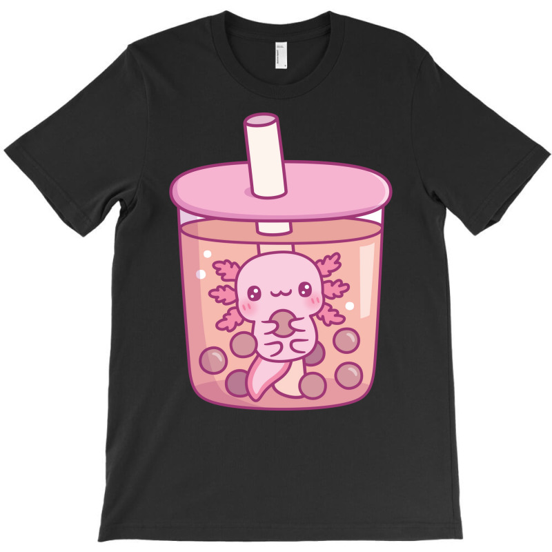 Cute Axolotl In Bubble Tea Funny Tumblr T-Shirt by oreilywendyo | Artistshot