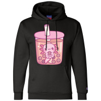 Cute Axolotl In Bubble Tea Funny Tumblr Champion Hoodie | Artistshot