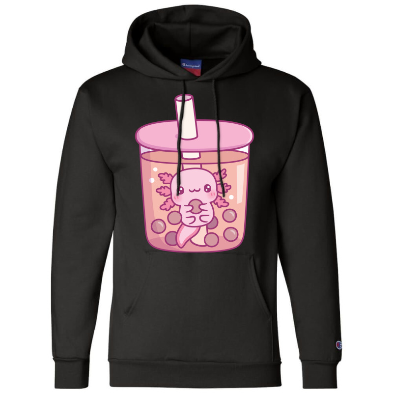 Cute Axolotl In Bubble Tea Funny Tumblr Champion Hoodie by oreilywendyo | Artistshot