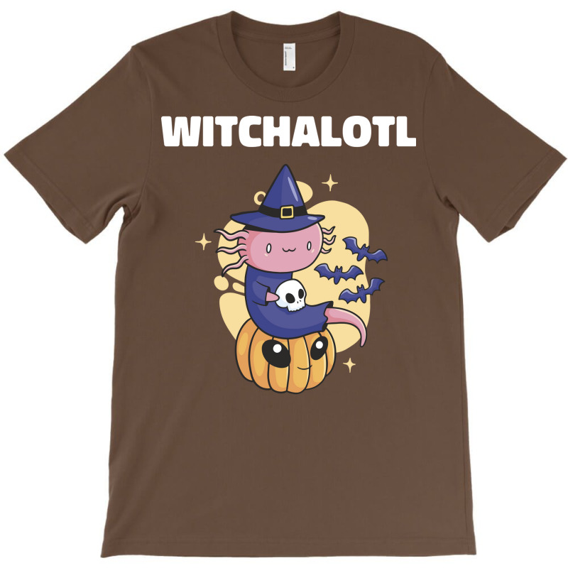 Cute Axolotl Witch With Pumpkin Halloween Music T-Shirt by oreilywendyo | Artistshot