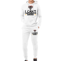 I Cant I Have Plans In The Garage Motor Black Text Hoodie & Jogger Set | Artistshot