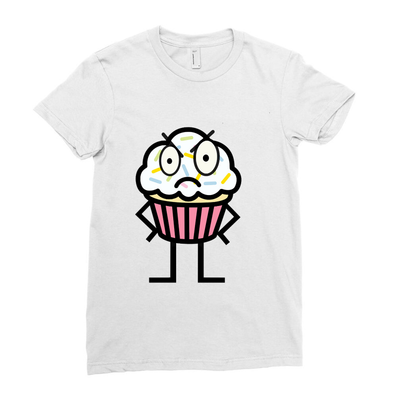 Trending Disgruntled Cupcake Ladies Fitted T-Shirt by rebeccacameron | Artistshot