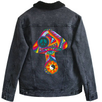 Psychedelic Mushroom Unisex Sherpa-lined Denim Jacket | Artistshot