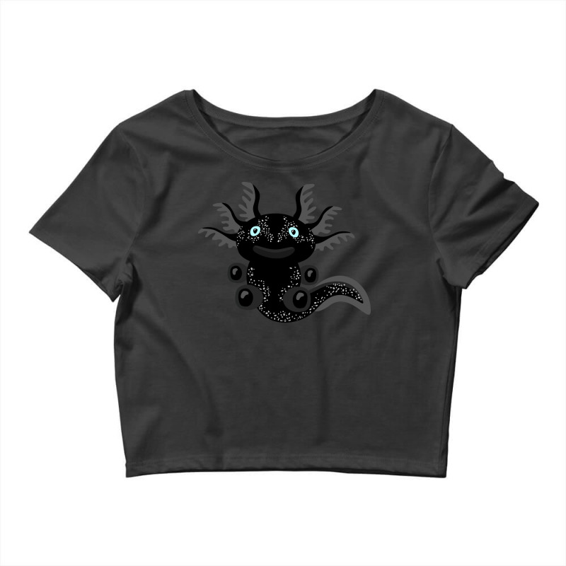 Cute Black Axolotl From The Space Trending Crop Top by acresdulacm | Artistshot