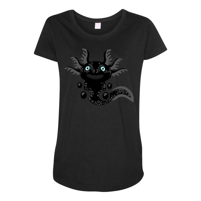 Cute Black Axolotl From The Space Trending Maternity Scoop Neck T-shirt by acresdulacm | Artistshot