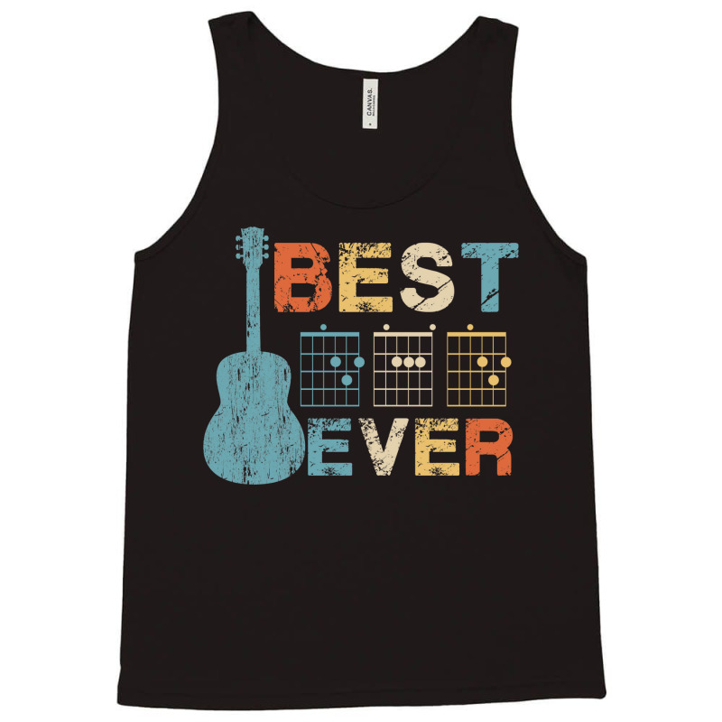 Best Dad Ever Guitar Chords Musician Funny Fathers Tank Top by enzormiersh | Artistshot