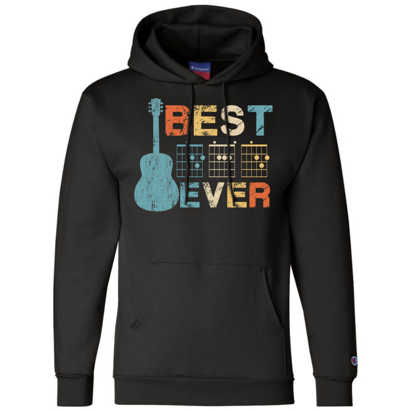 Best Dad Ever Guitar Chords Musician Funny Fathers Champion Hoodie by enzormiersh | Artistshot