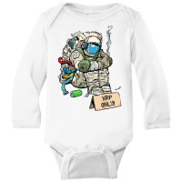 Cryptocurrency Talk   Astronaut Hodler Begging For Long Sleeve Baby Bodysuit | Artistshot