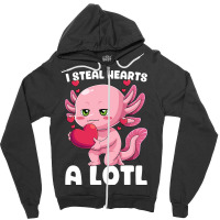 I Steal Hearts Axolotl Valentines Day Mexican Sala Zipper Hoodie | Artistshot