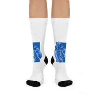 Funny Jumpscare Lobster Meme Blue Crustacean Pullo Crew Socks | Artistshot