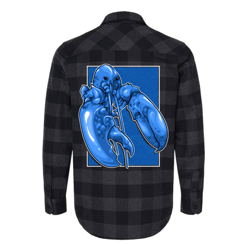 Funny Jumpscare Lobster Meme Blue Crustacean Pullo Flannel Shirt | Artistshot