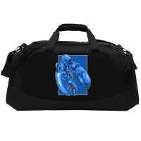 Funny Jumpscare Lobster Meme Blue Crustacean Pullo Active Duffel | Artistshot