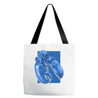 Funny Jumpscare Lobster Meme Blue Crustacean Pullo Tote Bags | Artistshot