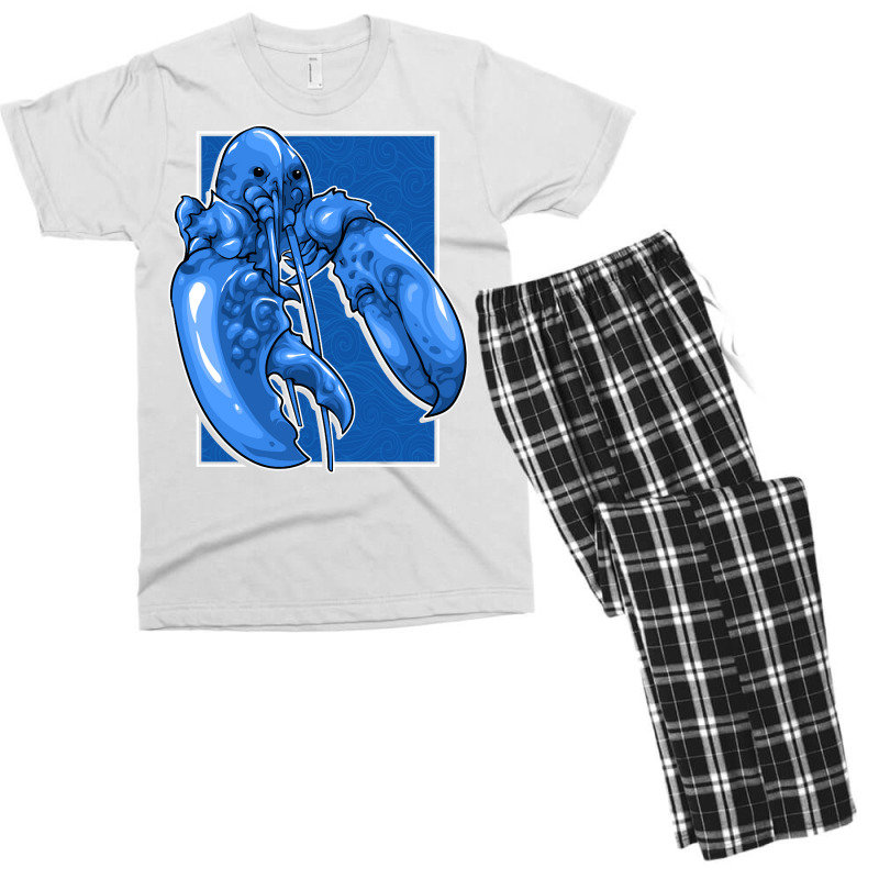 Funny Jumpscare Lobster Meme Blue Crustacean Pullo Men's T-shirt Pajama Set | Artistshot