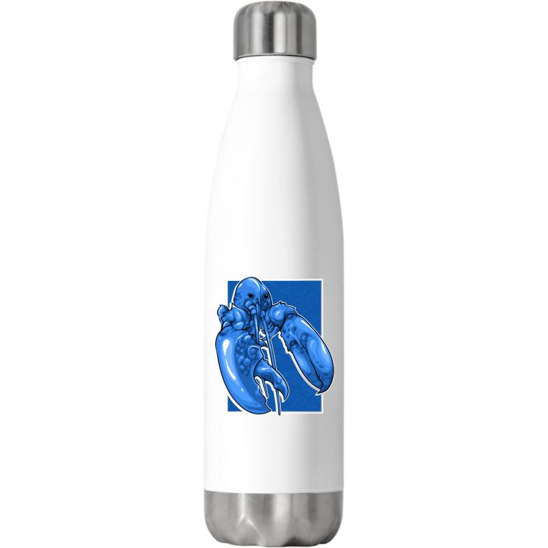 Funny Jumpscare Lobster Meme Blue Crustacean Pullo Stainless Steel Water Bottle | Artistshot