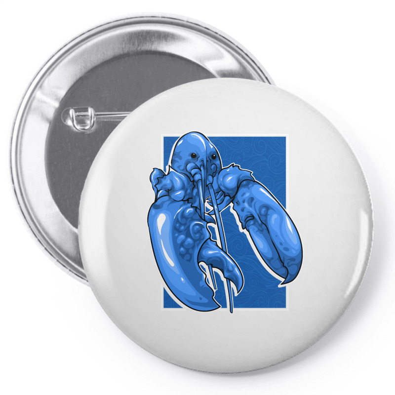 Funny Jumpscare Lobster Meme Blue Crustacean Pullo Pin-back Button | Artistshot