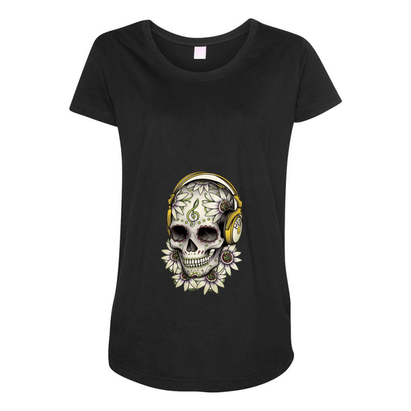 Calavera Skull Tattoo Day Of The Dead Drawing 1 Maternity Scoop Neck T-shirt by GregoryHoneycutt | Artistshot