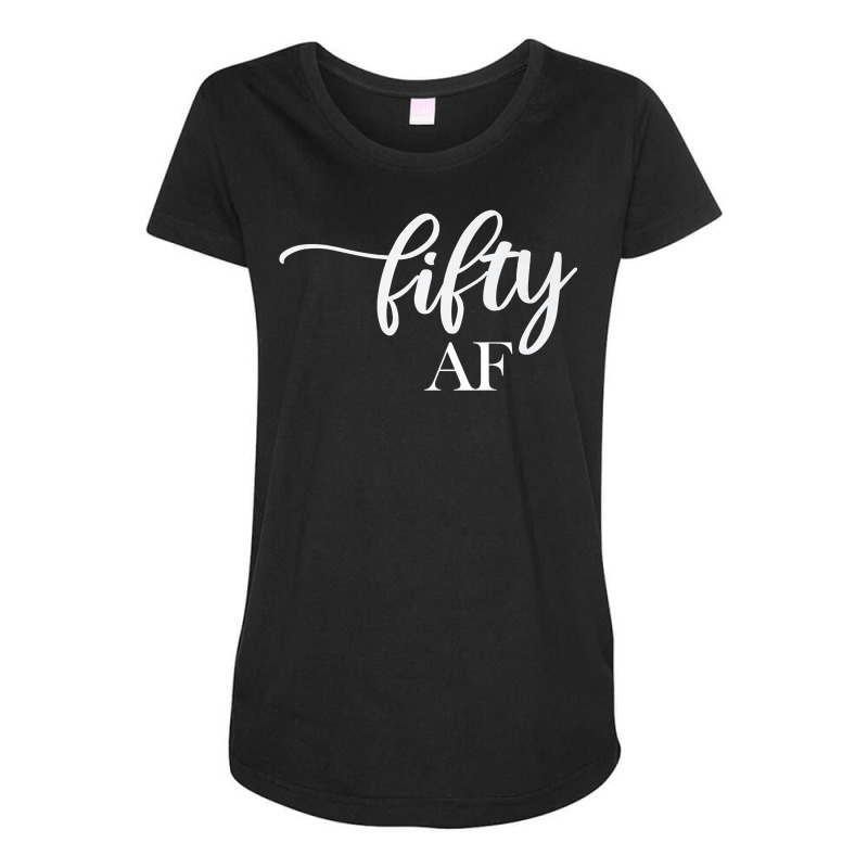 Fifty 50 Af Novelty T Shirt Premium T Shirt Maternity Scoop Neck T-shirt by arzaba | Artistshot