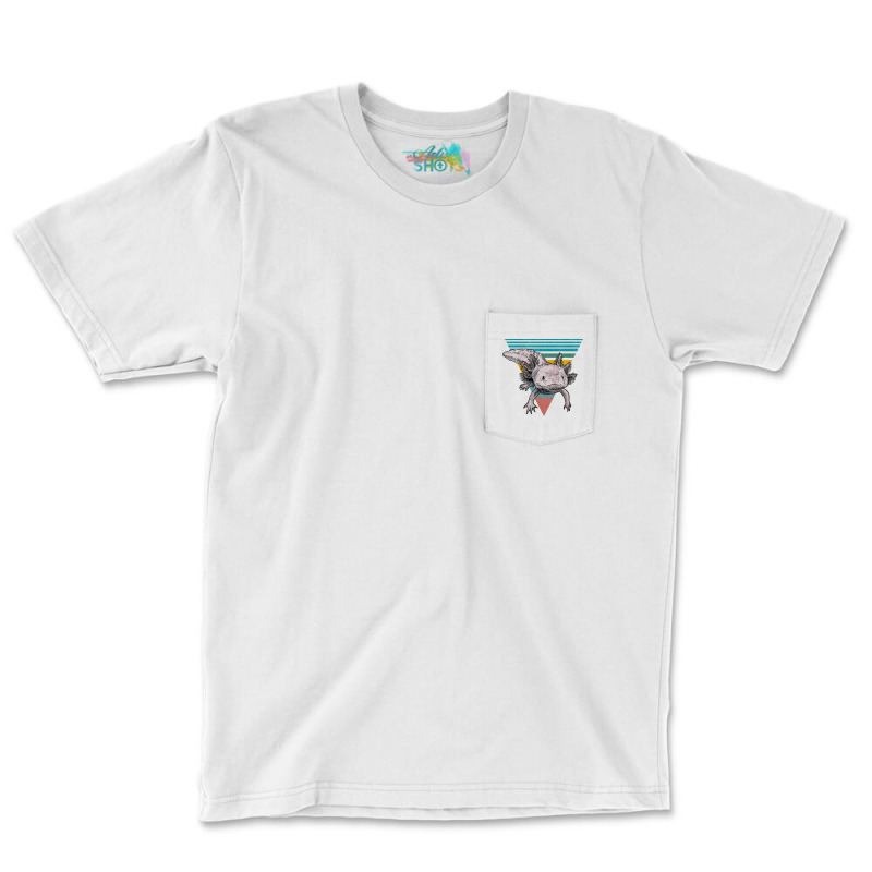 Vintage Axolotl Questions Girl Pocket T-shirt | Artistshot