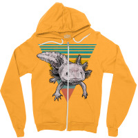 Vintage Axolotl Questions Girl Zipper Hoodie | Artistshot