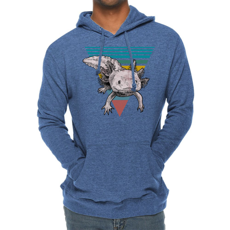 Vintage Axolotl Questions Girl Lightweight Hoodie | Artistshot