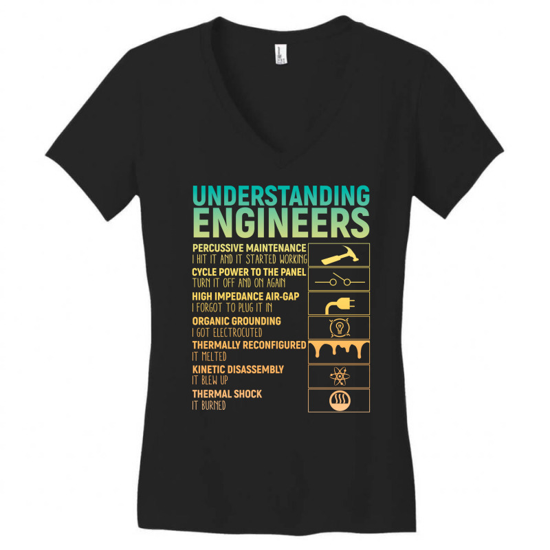 Understanding Engineers Vintage Design Women's V-Neck T-Shirt by ordingwashuk4 | Artistshot