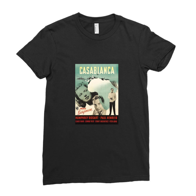 Casablanca (1942) Ladies Fitted T-Shirt by marytucson | Artistshot