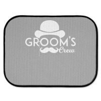 Bachelor Party Grooms Crew  Red Rear Car Mat | Artistshot