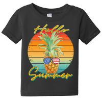 Hello Summer Pineapple T  Shirthello Summer Pineapple T  Shirt (1) Baby Tee | Artistshot