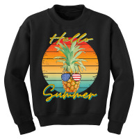 Hello Summer Pineapple T  Shirthello Summer Pineapple T  Shirt (1) Youth Sweatshirt | Artistshot